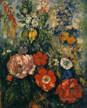  flowers Oil Painting - Bouquet of Flowers Paul Cezanne